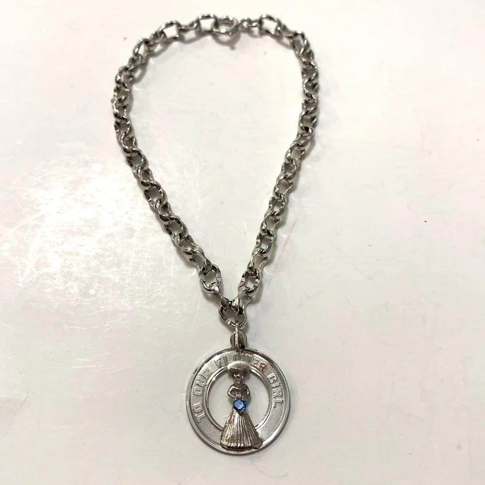 Vintage Sterling Silver  Charm Bracelet 7